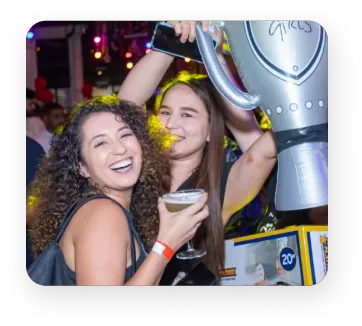 Home 2095 Students smiling at a party